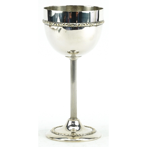 367 - WMF, German silver plated chalice, impressed marks to the base, 19cm high