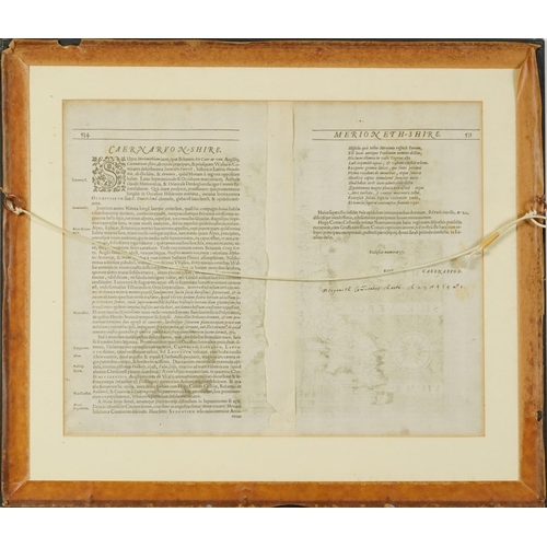 1865 - After William Hole - Antique map of Caernarvonshire, Wales, engraved by William Hole, possibly 17th ... 