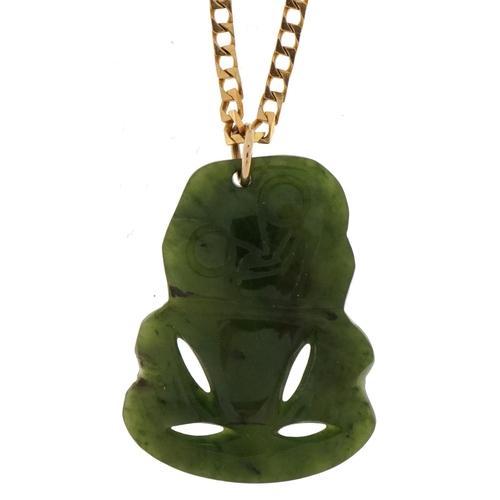 Jade tiki clearance necklace