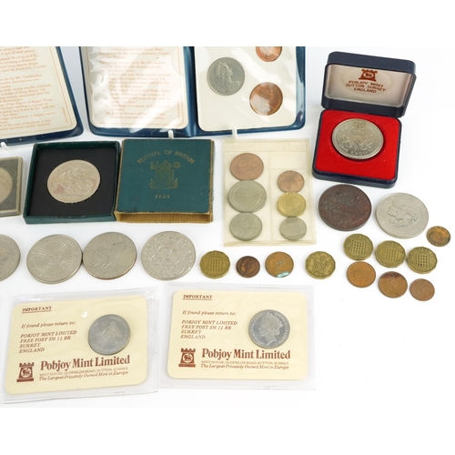 1753 - Victorian and later British and world coins and medals including Queen Victoria bronze commemoration... 