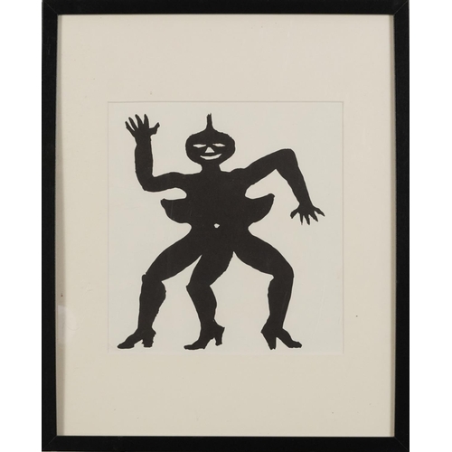 167 - Alexander Calder - Surreal figure, lithograph, mounted, framed and glazed, 36.5cm x 26.5cm excluding... 