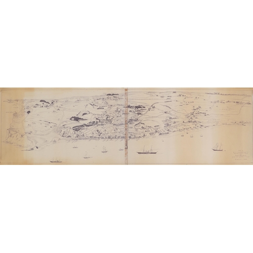 1869 - Geographia, wall hanging plan of Eastbourne published by Geographia Ltd, London and a copy of S L Jo... 