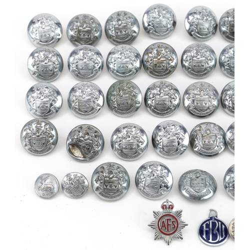 420 - Collection of vintage Fire Brigade buttons, the largest each 2.5cm in diameter