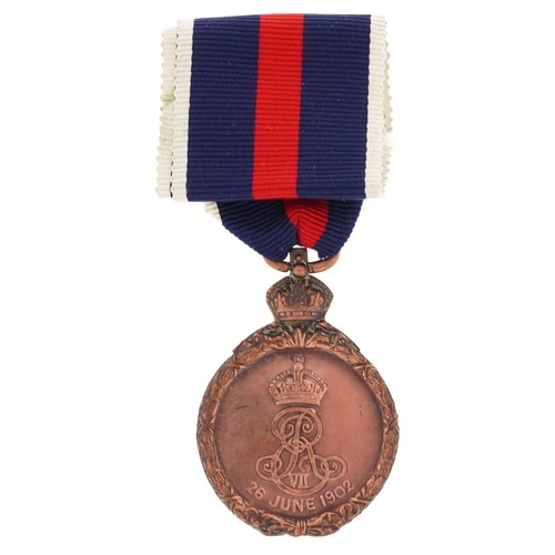 1764 - Edward VII 1902 coronation medal housed in a silk and velvet lined fitted Elkington & Co case