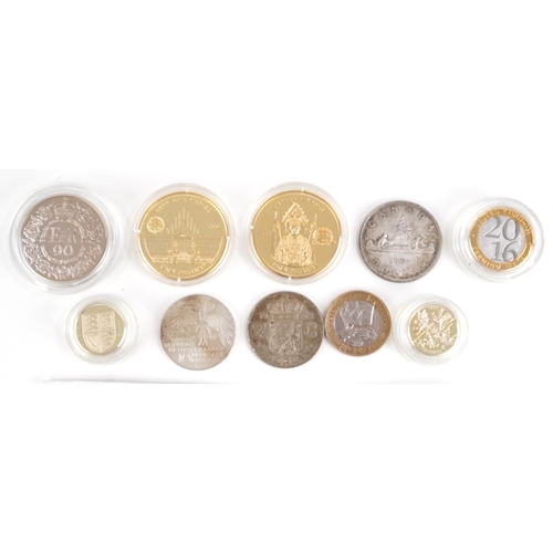 1751 - British and world coinage, some silver, including Kookaburra one ounce silver cover, 1965 Canadian d... 