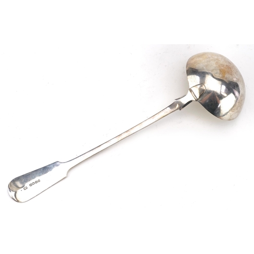 375 - Charles Lias, 19th century silver ladle, London 1837, 35cm in length, 242.0g