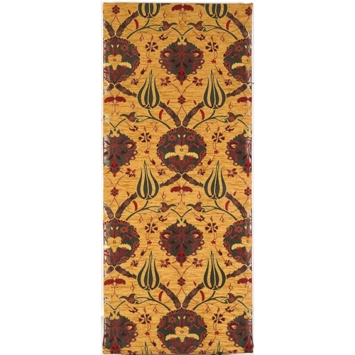 309 - Islamic wall hanging textile decorated with flowers, unframed, 93cm x 39cm