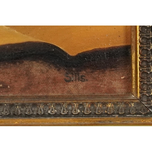 209 - Sills - Portrait of a Rabbi with Siddur, Jewish oil on canvas, inscribed Here Oh Israel, The Lord is... 