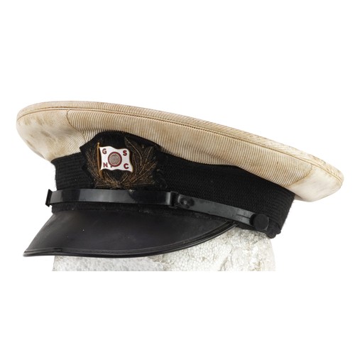 224 - Early 20th century shipping interest General Steam Navigation Company Skipper's peaked cap with badg... 