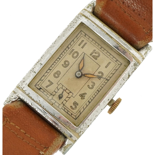 2261 - Boden Edelstahl, vintage German military wristwatch with subsidiary dial, the case 22mm wide