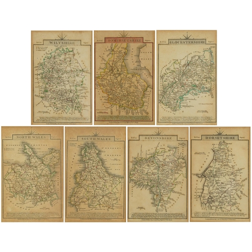 1866 - Five 19th century maps including Gloucestershire, Wiltshire, Somersetshire and Wales, published May ... 