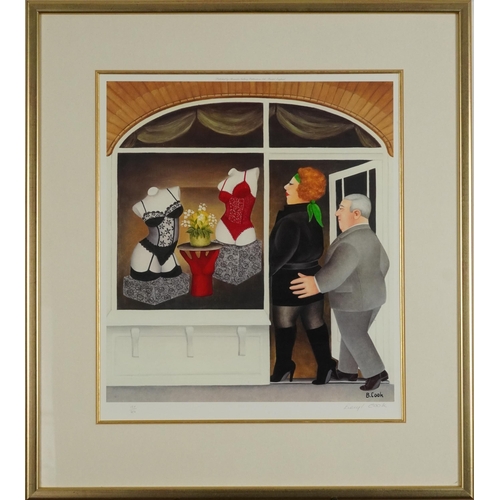43 - Beryl Cook - The Lingerie Shop, pencil signed print in colour, limited edition 137/650, published by... 