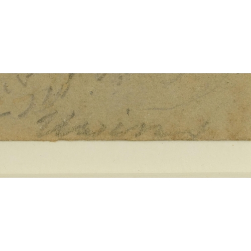 3178 - Thomas Uwins - A Wood, early 19th century pencil and body colour, details verso, mounted, framed and... 