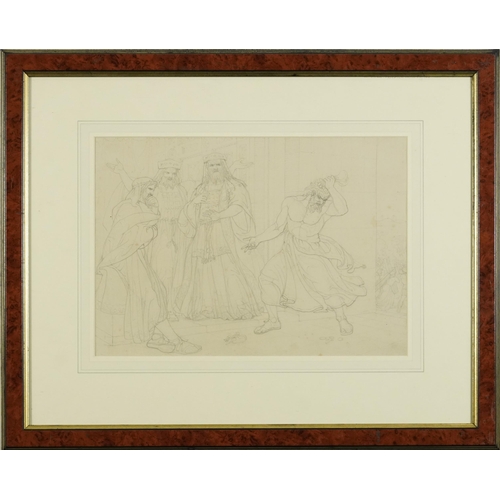 3153 - Attributed to William Frederick Woodington - Bearded figures wearing robes, possibly Roman or Greek,... 