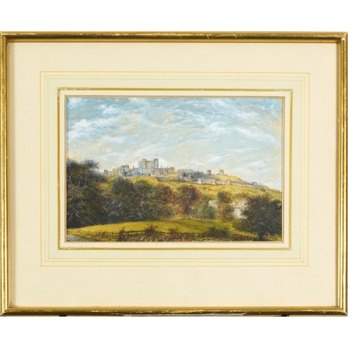3018 - Attributed to James Robert Thompson - Rural landscape with ruined castle, early 19th century waterco... 