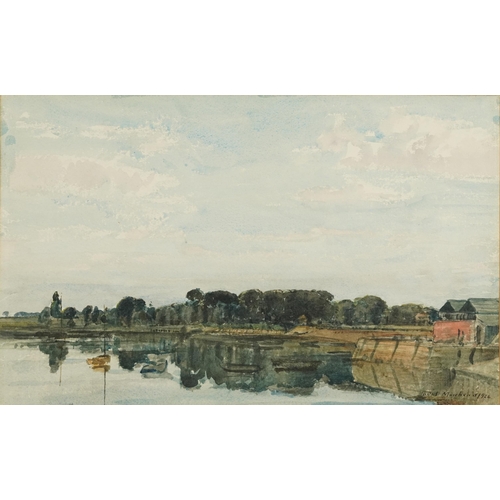 3164 - David Thomson Muirhead 1926 - On the River Deben, Woodbridge, inscribed verso, mounted, unframed, 39... 