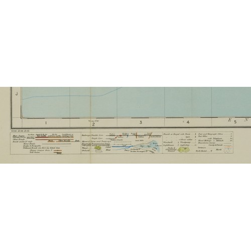 1867 - Ordnance Survey map of Brighton & Eastbourne including railways, Ordnance Survey Contoured Road Map ... 