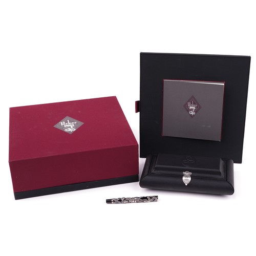 239 - Parker Snake fountain pen with silver overlay, 18k gold nib, fitted case and box together with certi... 