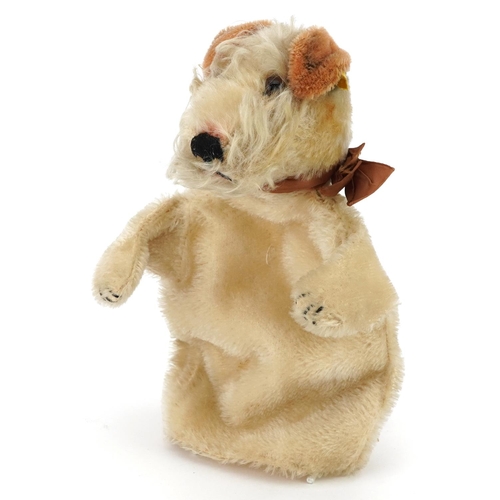 22 - Vintage Steiff glove puppet in the form of a dog, 24cm high