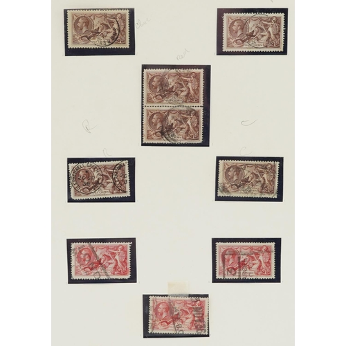 40 - Fifteen various Seahorse stamps up to ten shillings including block of two