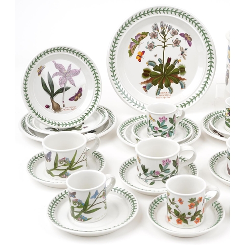 44 - Portmeirion Botanic Gardens dinnerware, teaware and a storage jar, including cups and saucers, the l... 