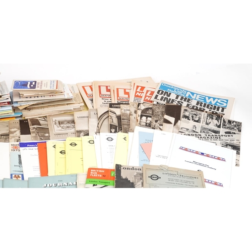 91 - Large collection of vintage London Transport Underground ephemera including maps and timetables