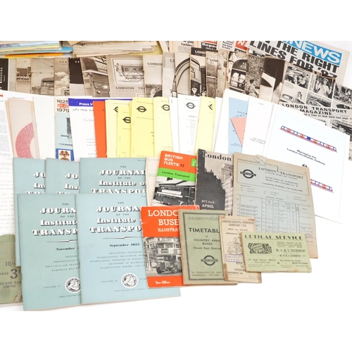 91 - Large collection of vintage London Transport Underground ephemera including maps and timetables