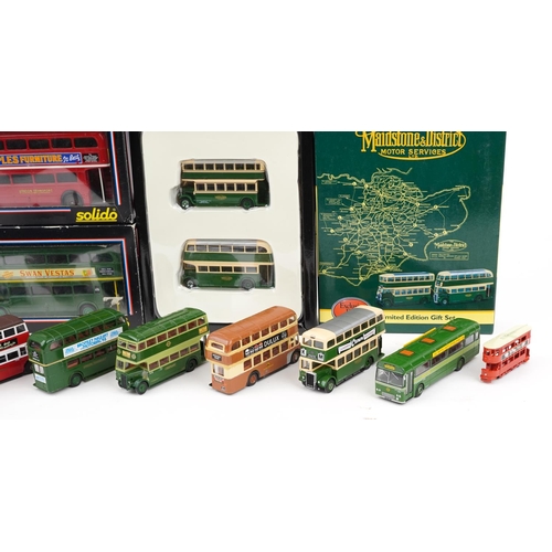 97 - Collection of diecast buses, some with boxes, including Solido and Citaro