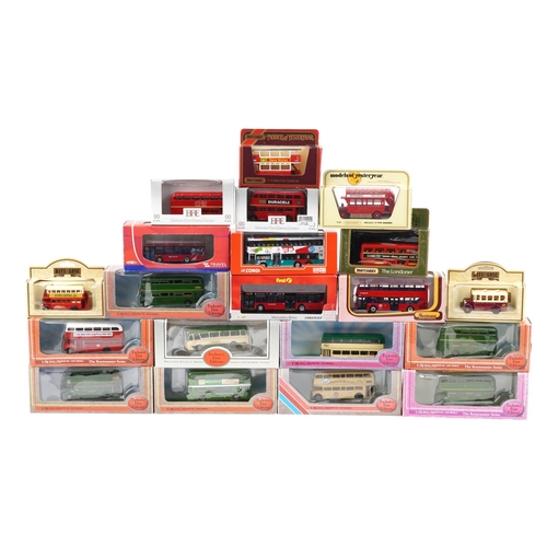 99 - Twenty diecast model buses with boxes including Exclusive First Editions, Models of Yesteryear and C... 