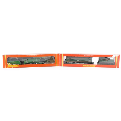 100 - Two Hornby OO gauge model railway locomotives and tenders with boxes comprising R.310 Battle of Brit... 