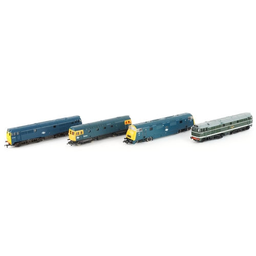 101 - Four OO gauge model railway engines comprising Lima 33024, Airfix 31401, Airfix 827 and Airfix D5531