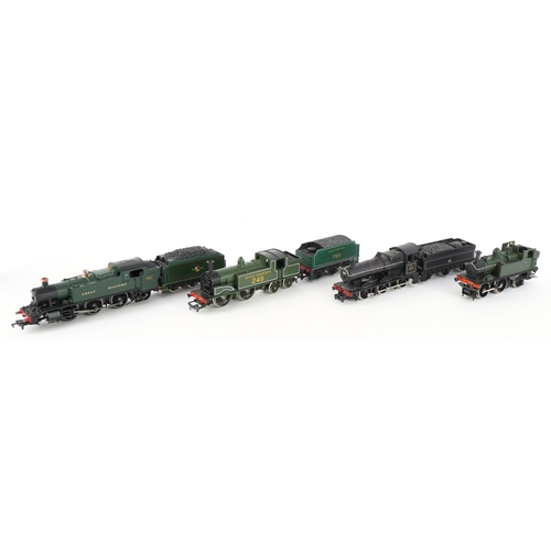 102 - Four Hornby OO gauge model railway locomotives, three with tenders including Great Western 6113 and ... 