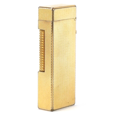 119 - Dunhill gold plated pocket lighter together with a fitted Dunhill case