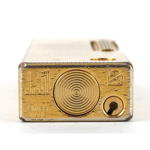 119 - Dunhill gold plated pocket lighter together with a fitted Dunhill case