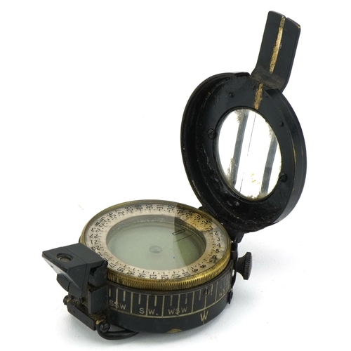 2445 - Military interest pocket compass numbered 329540, 8.5cm in length