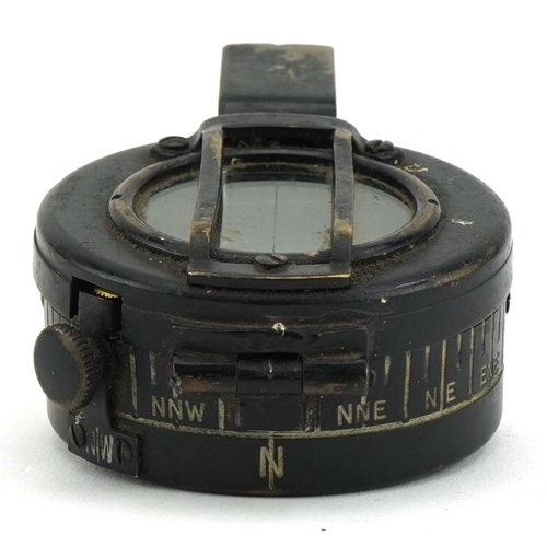 2445 - Military interest pocket compass numbered 329540, 8.5cm in length