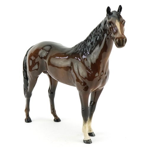 2315 - Large Beswick brown horse, 36cm in length