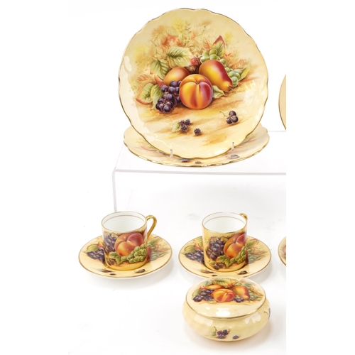 Collection of Aynsley Orchard Gold china including coffee cans