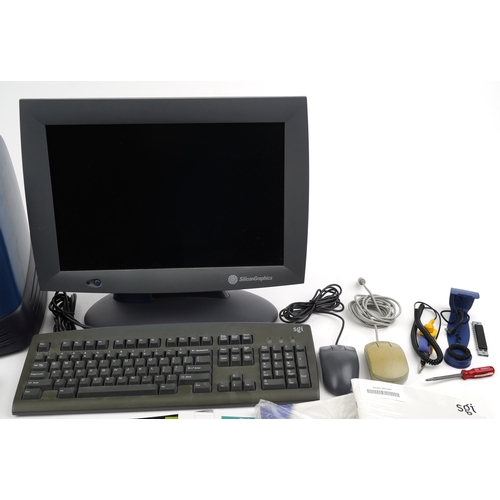 2354 - Silicone Graphics computer with monitor and accessories models CNN B 014ANF250 and AM173Y01