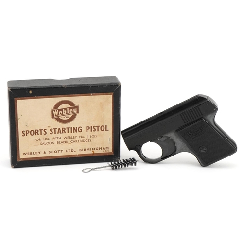 2520 - Webley & Scott sports starting pistol with box, 10cm in length