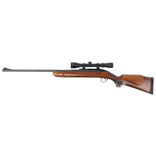 2518 - BSA .22 cal snap barrel air rifle with 3-9x40 scope, 111cm in length