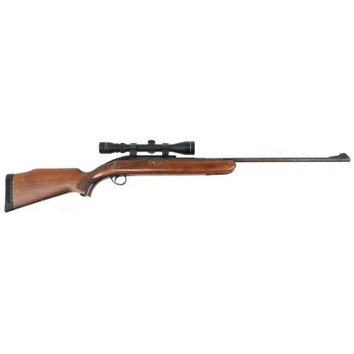 2518 - BSA .22 cal snap barrel air rifle with 3-9x40 scope, 111cm in length