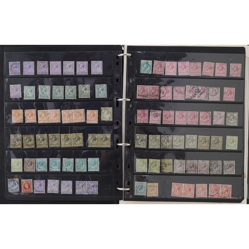 41 - British George V stamps arranged in an album including Seahorses up to ten shillings, blocks and con... 