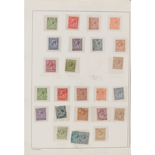 41 - British George V stamps arranged in an album including Seahorses up to ten shillings, blocks and con... 