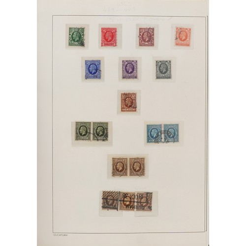 41 - British George V stamps arranged in an album including Seahorses up to ten shillings, blocks and con... 