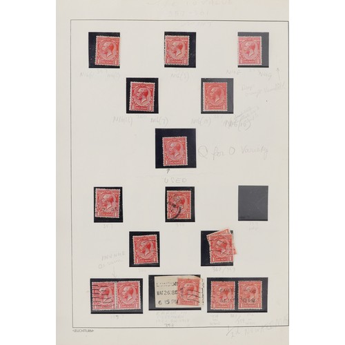 41 - British George V stamps arranged in an album including Seahorses up to ten shillings, blocks and con... 