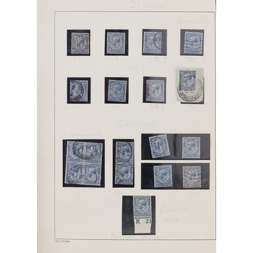 41 - British George V stamps arranged in an album including Seahorses up to ten shillings, blocks and con... 