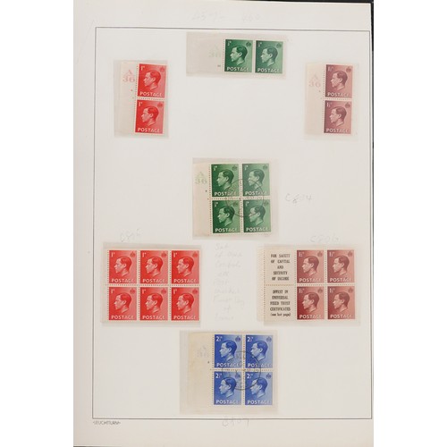 41 - British George V stamps arranged in an album including Seahorses up to ten shillings, blocks and con... 