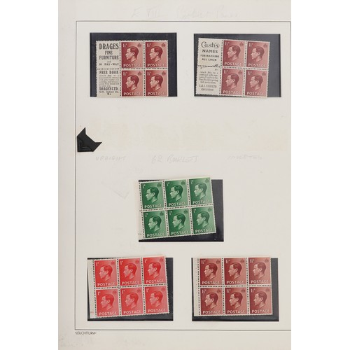 41 - British George V stamps arranged in an album including Seahorses up to ten shillings, blocks and con... 