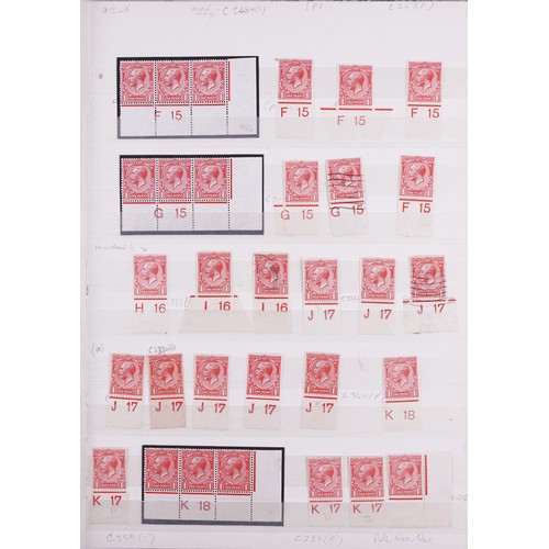 43 - Victorian and later British stamps arranged in a stock book including Penny Red and blocks